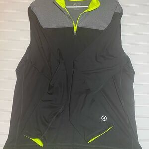 American Eagle Outfitters Gray and Neon Yellow Top